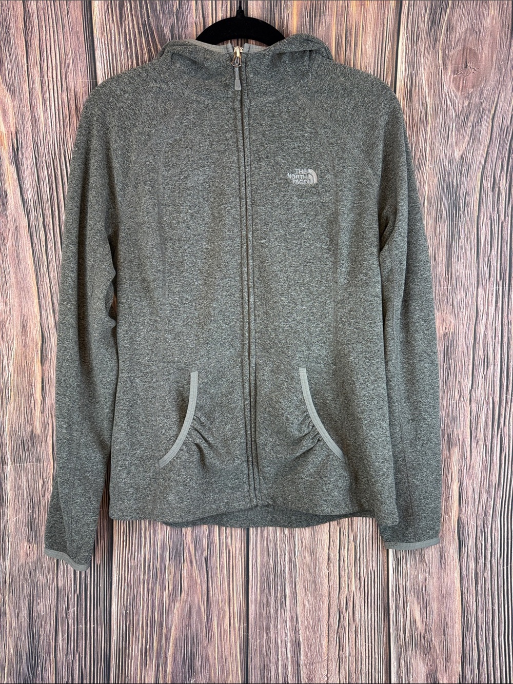 The North Face Gray Full-Zip Hooded Sweatshirt